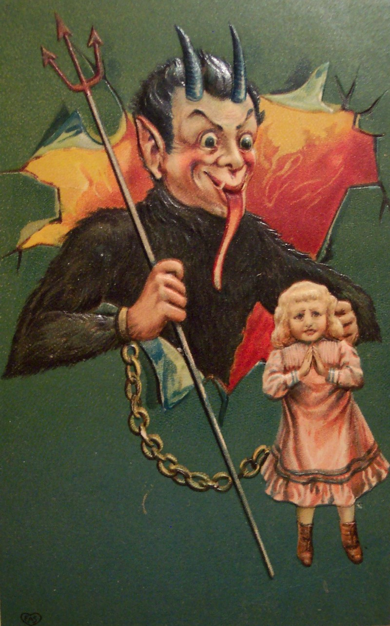 Illustration for article titled The Most Disturbing Images Of Krampus, Santa's Child-Eating Counterpart